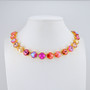 Gold | Coral Glam | 3/4 Length | 12mm Crystal Jewelry Necklace