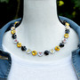 Antique Silver | Bucco Bling | 3/4 Length | 12mm Crystal Jewelry Necklace