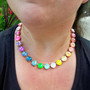Rose Gold | Pastel Glam | 3/4 Length | 12mm Crystal Necklace