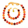 Gold | Ember Glow | 3/4 Length | 12mm Crystal Necklace