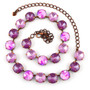 Antique Copper | Marbled Orchid | 12mm Crystal Jewelry