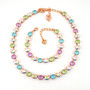 Rose Gold | Fantasy | 8.5mm Crystal Necklace w/ Bracelet