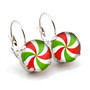Rhodium | Christmas Candy | 12mm Crystal Drop Earrings