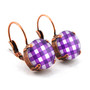 Antique Copper | Plum Picnic | 12mm Crystal Drop Earrings