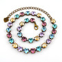 Antique Brass - Lavender Mist - 8.5mm Crystal Jewelry Necklace