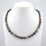 Antique Brass - Lavender Mist - 8.5mm Crystal Jewelry Necklace