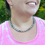Antique Brass - Lavender Mist - 8.5mm Crystal Jewelry Necklace