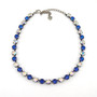 Antique Silver | Velvet Blue | 8.5mm Crystal Jewelry