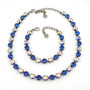 Antique Silver | Velvet Blue | 8.5mm Crystal Jewelry