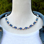 Antique Silver | Velvet Blue | 8.5mm Crystal Jewelry