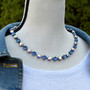 Antique Silver | Velvet Blue | 8.5mm Crystal Jewelry
