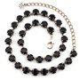 Antique Silver | Jet | 8.5mm Crystal Jewelry