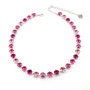 Shiny Silver | Pink Passion | 8.5mm Crystal Necklace