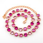 Rose Gold | Pink Passion | 8.5mm Crystal Necklace