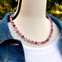 Rose Gold | Pink Passion | 8.5mm Crystal Necklace