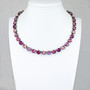 Antique Silver | Pink Passion | 8.5mm Crystal Necklace