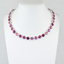 Shiny Silver | Pink Passion | 8.5mm Crystal Necklace