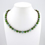 Forest Fog 8.5mm Austrian Crystal Jewelry Necklace in Antique Brass