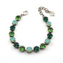 Antique Silver | Forest Fog | 8.5mm Crystal Bracelet