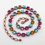 Antique Copper | Fall Turquoise | 8.5mm Crystal Jewelry Necklace