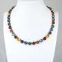 Antique Silver | Bold Spectrum | 8.5mm Crystal Necklace