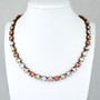Antique Copper | Autumn Peach | 8.5mm Crystal Jewelry Necklace