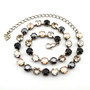 Antique Silver | Black Cream | 8.5mm Crystal Jewelry