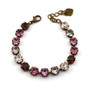 Antique Brass | Burgundy Delite | 8.5mm Crystal Jewelry Bracelet