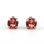 Antique Silver | Rose Peach | 8.5mm Stud Post Earrings