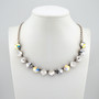 Chromatic | 1/2 Length | Antique Silver | 12mm Crystal Necklace