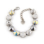 Chromatic | 1/2 Length | Antique Silver | 12mm Crystal Bracelet