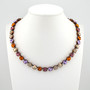 Antique Copper | Autumn Violets | 8.5mm Crystal Necklace