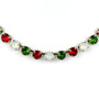 Rhodium | Feliz Navidad | 8mm Crystal Bracelet