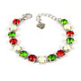 Rhodium | Feliz Navidad | 8mm Crystal Bracelet