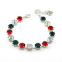 Shiny Silver | Mistletoe | 8.5mm Crystal Bracelet
