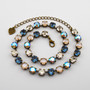 Antique Brass | Bashful Blues | 8.5mm Crystal Jewelry Necklace