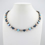 Antique Silver | Bashful Blues | 8.5mm Crystal Jewelry Necklace