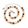Rhodium | Brown Sugar | 8.5mm Crystal Jewelry