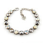 Antique Silver | Chrome Sparkle | 8.5mm Crystal Bracelet