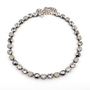 Antique Silver | Chrome Sparkle | 8.5mm Crystal Necklace
