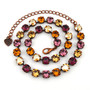 Harvest Dreams 8.5mm Austrian Crystal Jewelry Necklace in Antique Copper