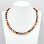 Antique Copper | Orange Glow | 8.5mm Crystal Necklace