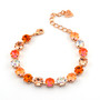 Rose Gold | Orange Glow | 8.5mm Crystal Bracelet