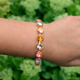 Rose Gold | Orange Glow | 8.5mm Crystal Bracelet