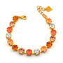 Gold | Orange Glow | 8.5mm Crystal Bracelet