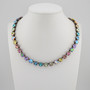 Metallic Rainbow 8mm Austrian Crystal Jewelry Necklace