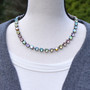 Metallic Rainbow 8mm Austrian Crystal Jewelry Necklace