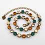 Antique Brass | Pumpkin Spice | 8.5mm Crystal Jewelry