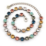 Antique Silver | Endless Weekend | 8.5mm Crystal Necklace