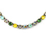 Lemon Lime 8.5mm Austrian Crystal Jewelry Necklace in Antique Brass